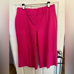 Lane Bryant The Perfect Drape Wide Leg Capri High Rise Bright Pink Size 18 NWT